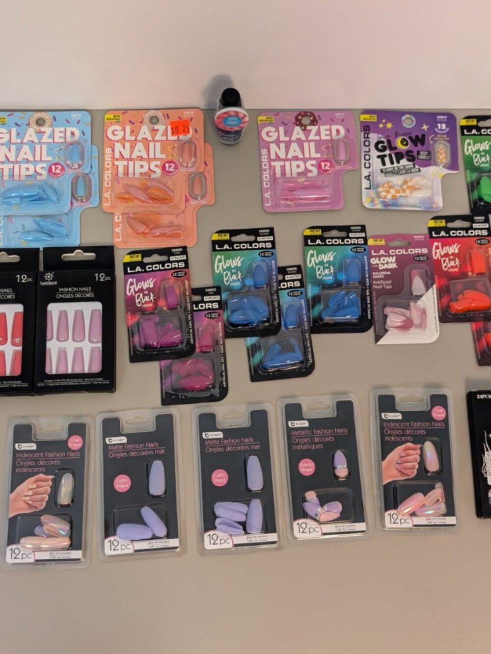 Arcylic Nails 27 Packages with Nail Polish - Different Brands